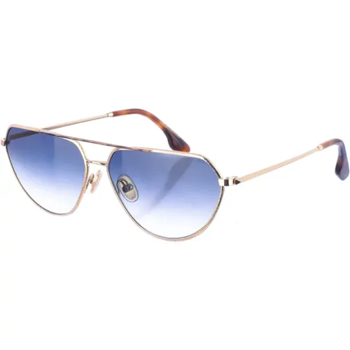 Sonnenbrille, Gold-Havana Rechteckiger Stil - Victoria Beckham - Modalova