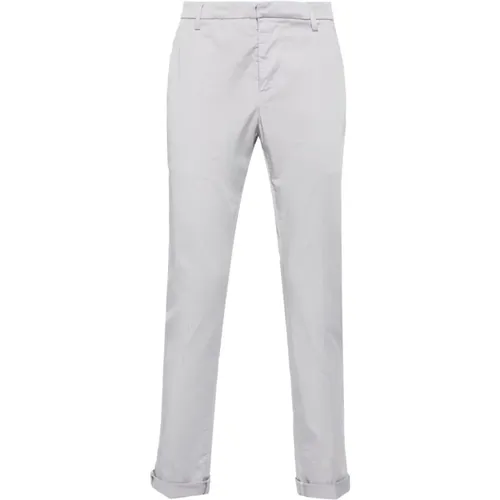 Grey Slim Cut Trousers , male, Sizes: W36, W30, W35, W33, W31, W32, W38, W34 - Dondup - Modalova