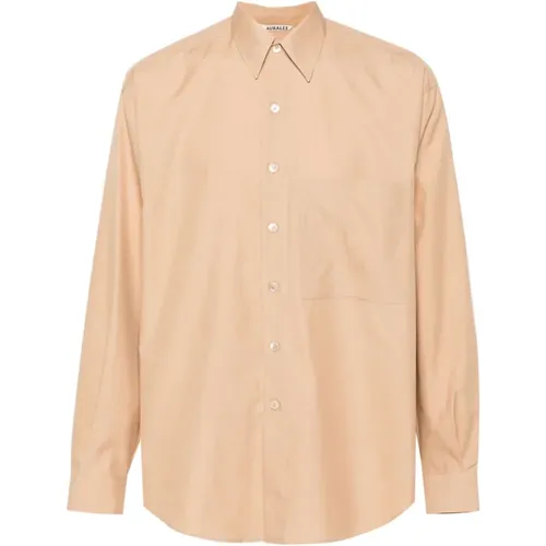 Cotton Shirt Classic Collar , male, Sizes: 2XL, L - Auralee - Modalova