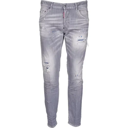 Skinny Fit Denim Five-Pocket Hose , Herren, Größe: M - Dsquared2 - Modalova