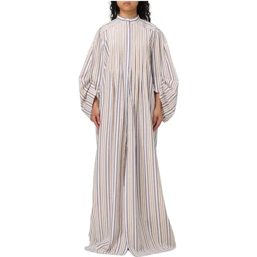 Striped Poplin Dress , female, Sizes: S - alberta ferretti - Modalova