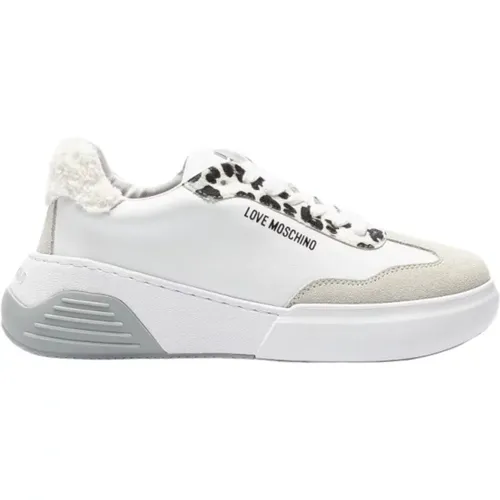 Low-Top Sneakers , female, Sizes: 7 UK, 3 UK, 4 UK, 5 UK - Love Moschino - Modalova