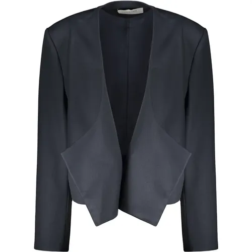 Strukturierter Wollmischblazer , Damen, Größe: S - LOW CLASSIC - Modalova