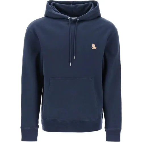 Chillax Fox Hooded Sweatshirt , male, Sizes: L - Maison Kitsuné - Modalova