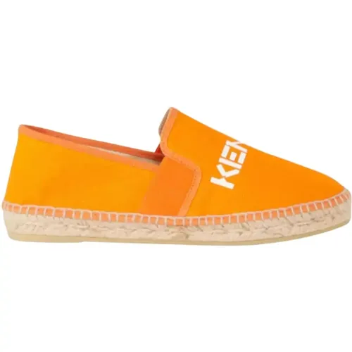 Orangefarbene Espadrilles mit Logo , Damen, Größe: 39 EU - Kenzo - Modalova