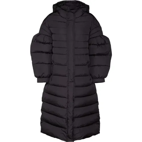 Long Puffer Jacket with Puff Sleeves , female, Sizes: M - Twinset - Modalova