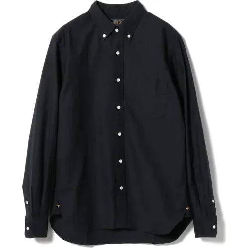 Premium Oxford Shirt in Navy , male, Sizes: L, M, XL - Beams Plus - Modalova