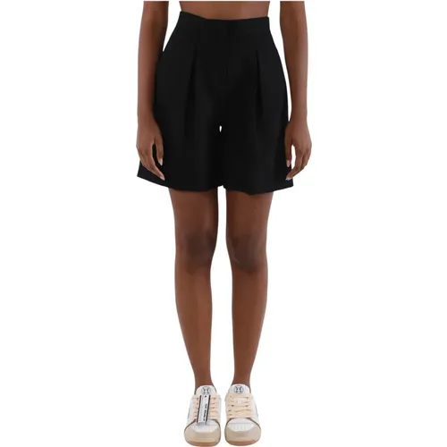 High-Waist Bermuda-Shorts aus Stretch-Viskose , Damen, Größe: M - Hinnominate - Modalova