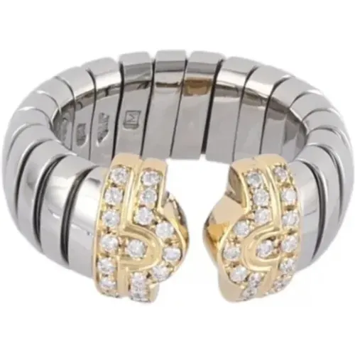 Pre-owned White Gold rings , female, Sizes: ONE SIZE - Bvlgari Vintage - Modalova