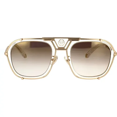 Luxury Square Sunglasses Signature Spp010M , unisex, Sizes: 55 MM - Philipp Plein - Modalova