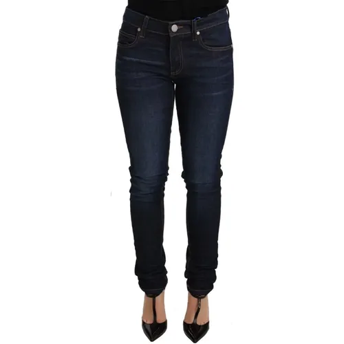 Dark Low Waist Skinny Denim Jeans , female, Sizes: W34, W30, W26 - Versace Jeans Couture - Modalova