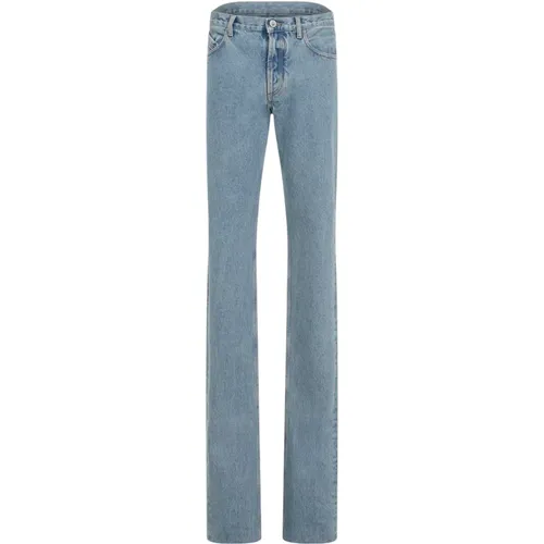 Blaue Stone Washed Denim Jeans , Damen, Größe: W27 - The Attico - Modalova