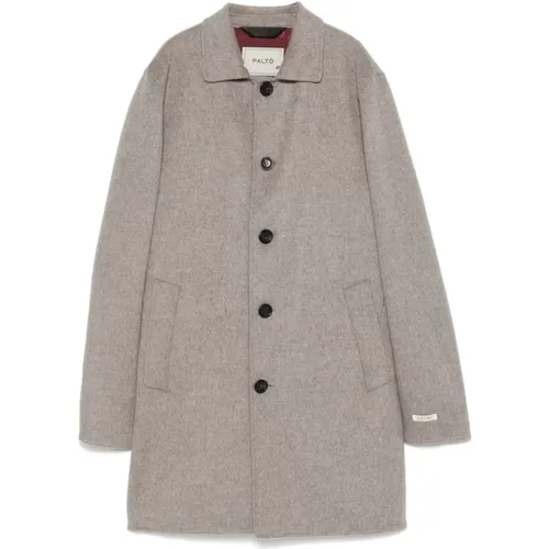 Wool Overcoat Long Alfredo Coat , male, Sizes: L - Paltò - Modalova