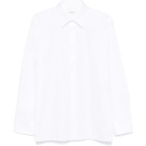 Shirt with Pointed Collar , male, Sizes: L, 2XL, XL, M - Saint Laurent - Modalova