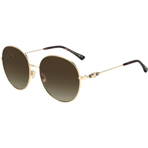 Goldene Edelstahl Damen Sonnenbrille - Jimmy Choo - Modalova