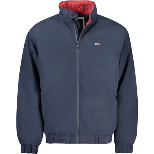 Blaue Jacke mit Langen Ärmeln und Logo , Herren, Größe: XL - Tommy Hilfiger - Modalova