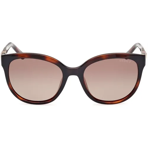 Elegante und Raffinierte Runde Polarisierte Sonnenbrille , Damen, Größe: 56 MM - Guess - Modalova