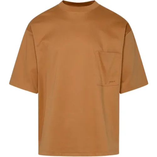 Braunes Latte Taschen T-Shirt , Herren, Größe: S - Lanvin - Modalova