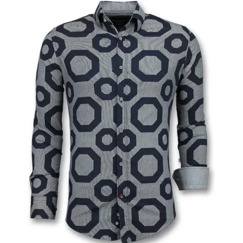 Men slim fit shirt - Patterned shirt - 3011 , male, Sizes: 2XL, S, M - Gentile Bellini - Modalova