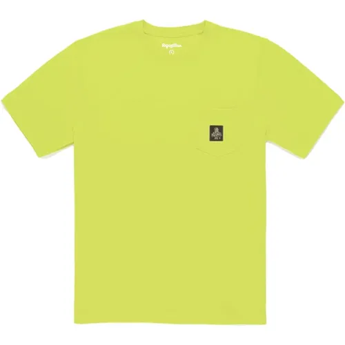 Baumwolle Logo Tasche T-shirt Top , Herren, Größe: 2XL - RefrigiWear - Modalova