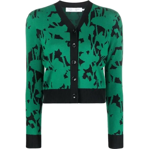 Blumiger Strick-Cardigan Lässiger Stil , Damen, Größe: XL - Proenza Schouler - Modalova