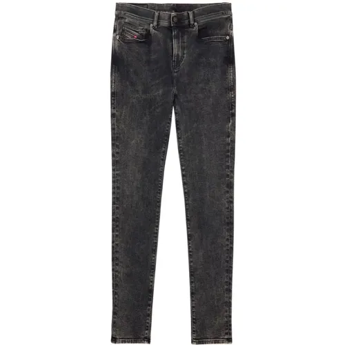 High-Waist Skinny Jeans mit Reißverschluss , Herren, Größe: W31 - Diesel - Modalova