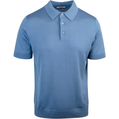 Polo Shirt Ribbed Collar Semi-Sheer , male, Sizes: M - Paolo Pecora - Modalova