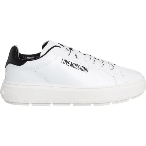 Luxuriöse Ledersneaker für Frauen - Love Moschino - Modalova