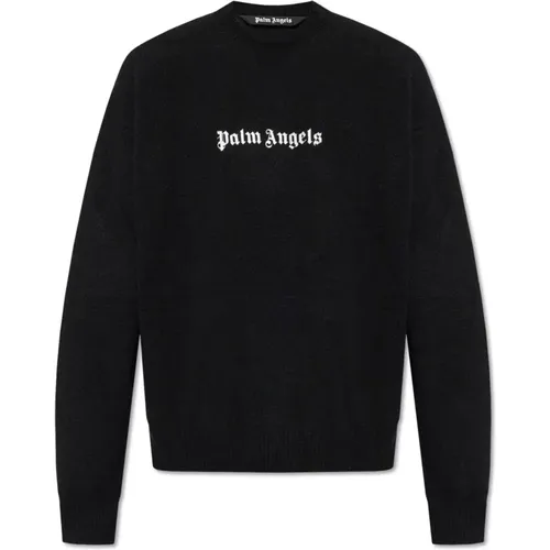 Pullover mit Logo , Herren, Größe: L - Palm Angels - Modalova