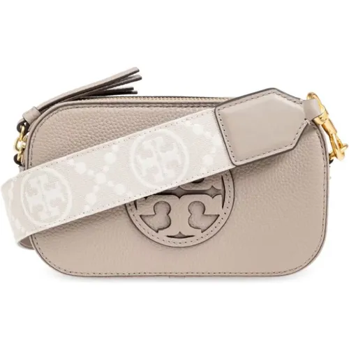 Leder Schultertasche mit Double T Motiv - TORY BURCH - Modalova