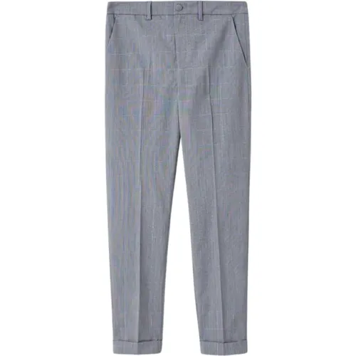 Checkered Cropped Trousers Grey , female, Sizes: XS, S, L, 2XS, M - Liu Jo - Modalova