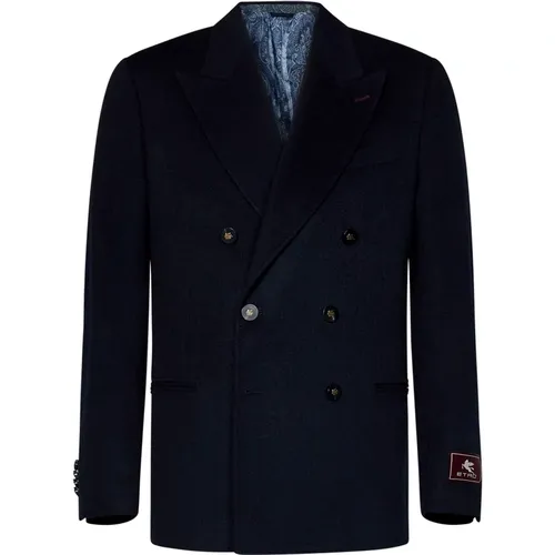 Double-Breasted Cashmere Jacket , male, Sizes: L, XL - ETRO - Modalova