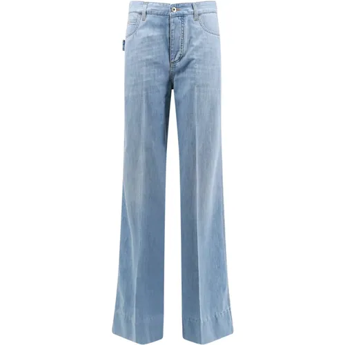 Blaue Wide Leg Jeans , Damen, Größe: XS - Bottega Veneta - Modalova