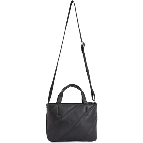 Stilvolle Schwarze Handtasche mit Schultergurt , Damen, Größe: ONE Size - Calvin Klein Jeans - Modalova