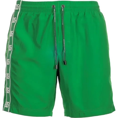 Beach Trousers - Regular Fit - Suitable for Warm Climate - 100% Polyester , male, Sizes: S - Dolce & Gabbana - Modalova