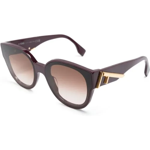 Fe40111I 81F Sunglasses , female, Sizes: 63 MM - Fendi - Modalova