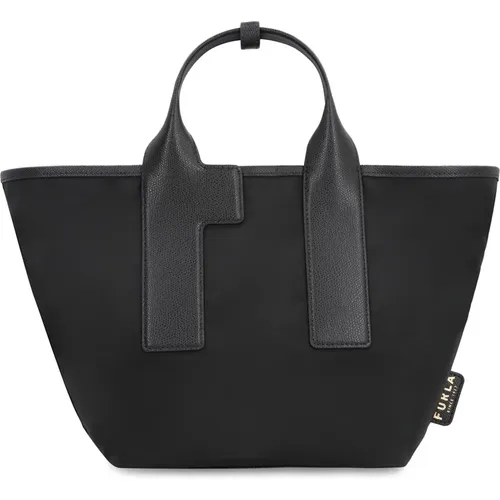 Nylon Tote with Leather Details , female, Sizes: ONE SIZE - Furla - Modalova