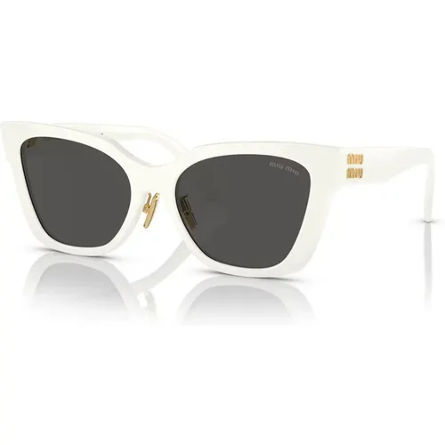 Square Sunglasses with Frame and Dark Grey Lenses , female, Sizes: 56 MM - Miu Miu - Modalova