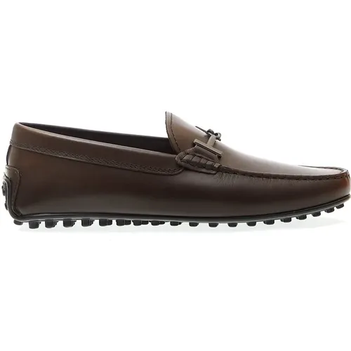 Leather City Gommino with Buckle , male, Sizes: 9 1/2 UK, 7 1/2 UK, 6 UK, 6 1/2 UK - TOD'S - Modalova