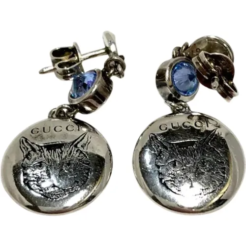 Pre-owned Silver Silver Gucci Earrings , female, Sizes: ONE SIZE - Gucci Vintage - Modalova