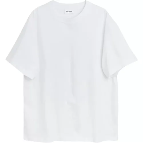 Locker geschnittenes T-Shirt mit Rückendruck , unisex, Größe: Xs/S - Soulland - Modalova