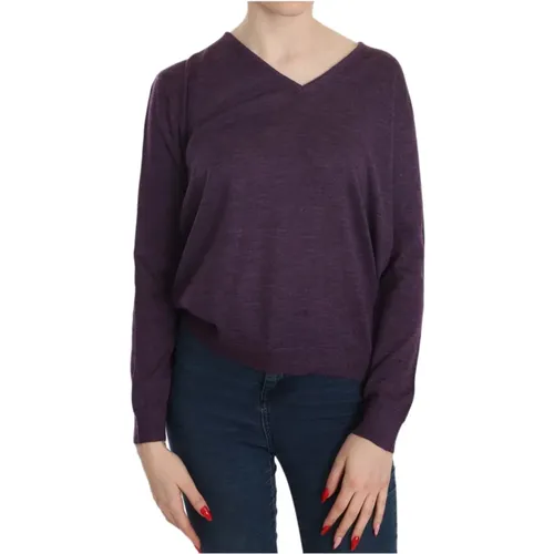 V-neck Wool Pullover Top , female, Sizes: 2XL - Byblos - Modalova