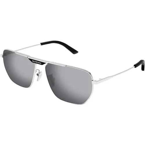 Silver Frame Stylish Sunglasses , male, Sizes: 61 MM - Balenciaga - Modalova