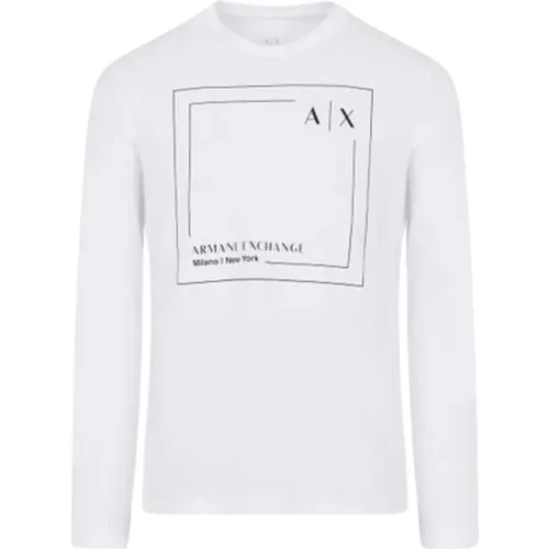 Klassisches Herren T-Shirt , Herren, Größe: XL - Armani Exchange - Modalova
