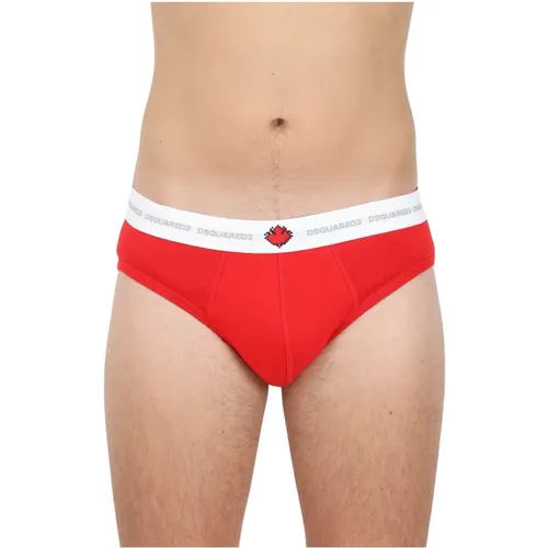 Slip with Contrast Elastic and Logo , male, Sizes: 2XL, XL - Dsquared2 - Modalova