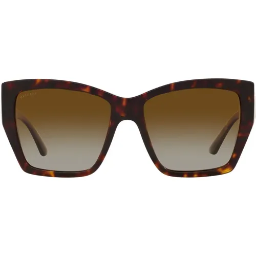 Womens Square Polarized Sunglasses , female, Sizes: 57 MM - Bvlgari - Modalova