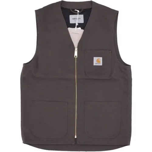 Vest with V-Neck and Zip Closure , male, Sizes: S, XL - Carhartt WIP - Modalova