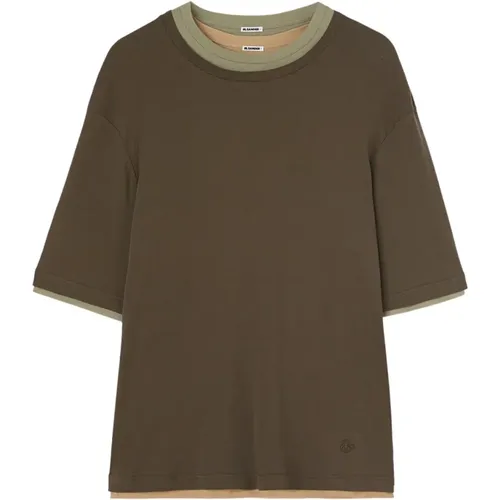 Layered T-Shirt , male, Sizes: M, L, XL - Jil Sander - Modalova