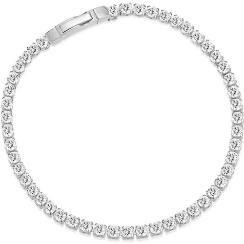 Silberarmband mit weißen Zirkonia , Damen, Größe: L - Sif Jakobs Jewellery - Modalova