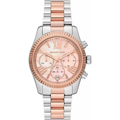 Lexington Chronograph Stainless Steel Watch , female, Sizes: ONE SIZE - Michael Kors - Modalova